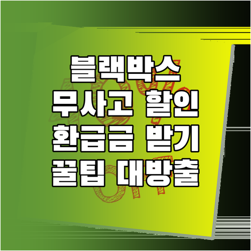 블랙박스 할인, 무사고 경력 할인: 자동차 보험 환급금 받는 법