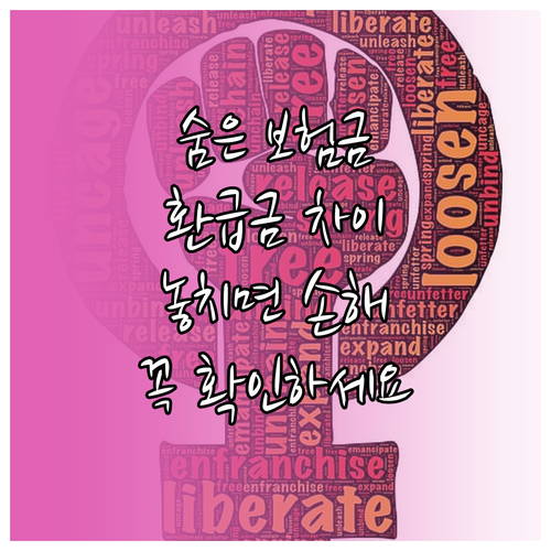 놓치면 손해: 숨은 보험금과 중도 해지 환급금의 차이