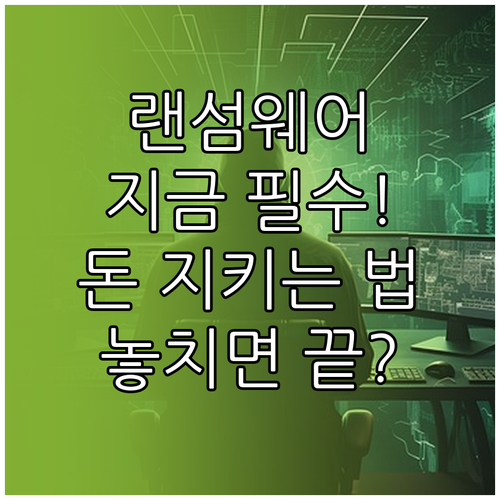 랜섬웨어 위협, 사전 예방이 최선의 방어입니다