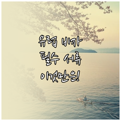목적별 유럽 장기 비자, 필수 서류와 준비 절차 완벽 정리