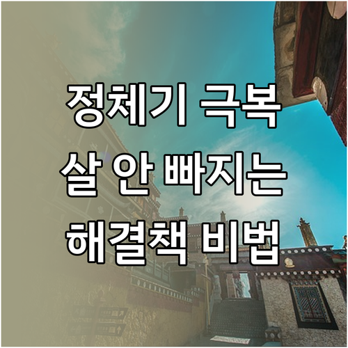 정체기 극복 비법: 살 안 빠지는 이유와 해결책