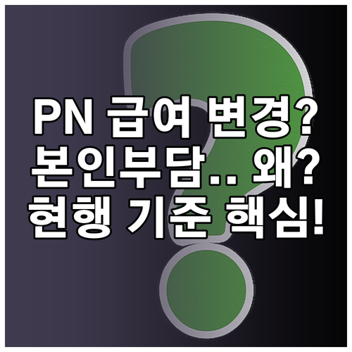 선별급여 PN 주사제 변동성 높은 본인부담률과 현행 임시 기준