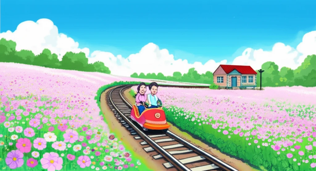 하동 북천 코스모스 축제 풍경