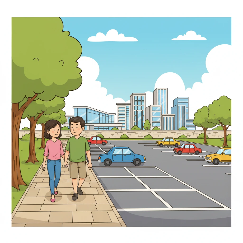 경기대학교 수원캠퍼스 후문 주차장 전경